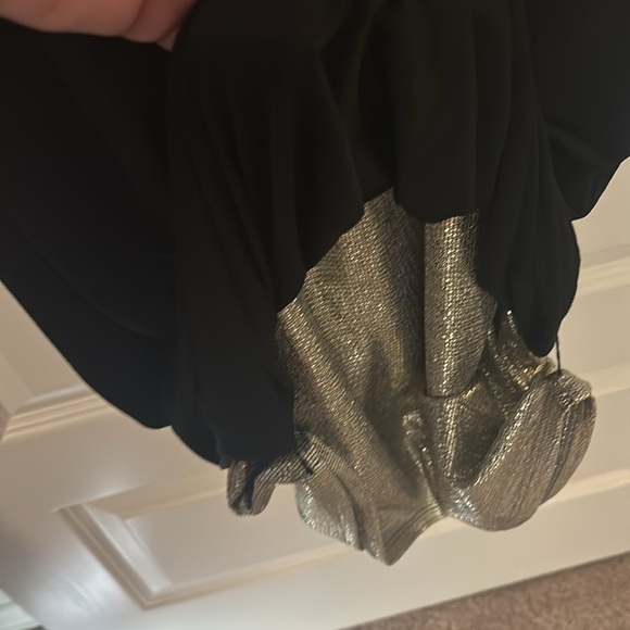 Ramy Brook Classic Black Heidi bodycon dress high neck shimmer lining SZ SM NWT - Picture 4 of 14